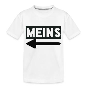 MEINS - Pärchen Pfeil - Kinder Premium Bio T-Shirt - Weiß - Vorne