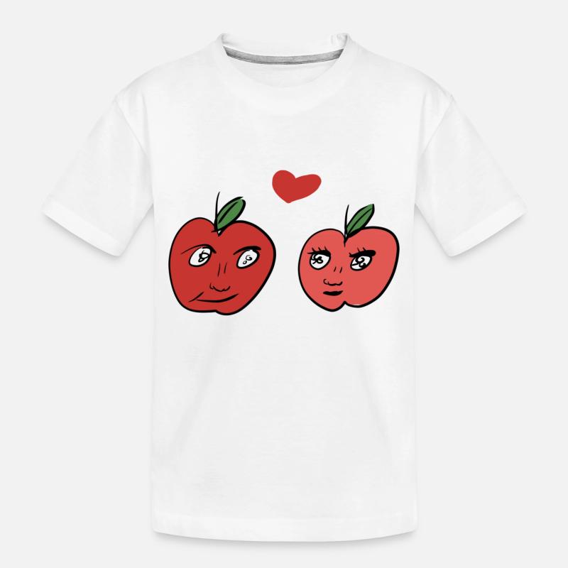 Äpfel Essen - Kinder Premium Bio T-Shirt - Weiß