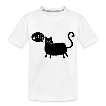 Chat Quel Chat Noir - T-shirt bio Premium Enfant - blanc - Devant