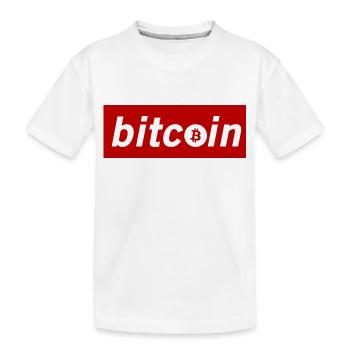 bitcoin - Bitcoin Logo Rouge - T-shirt bio Premium Enfant - blanc - Devant