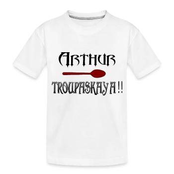 Arthur, Cuillère, TROUPASKAï A - T-shirt bio Premium Enfant - blanc - Devant