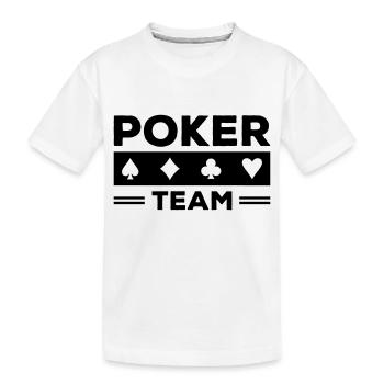 poker team - Kids' Premium Organic T-Shirt - white - Front