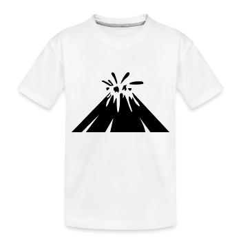 Icône de volcan - T-shirt bio Premium Enfant - blanc - Devant