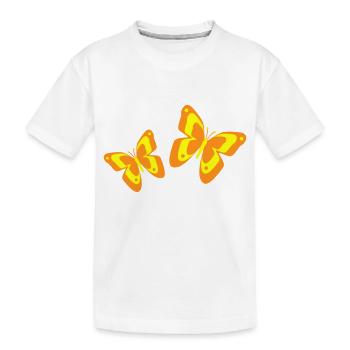 Papillon Papillon Insectes Printemps Été coloré - T-shirt bio Premium Enfant - blanc - Devant