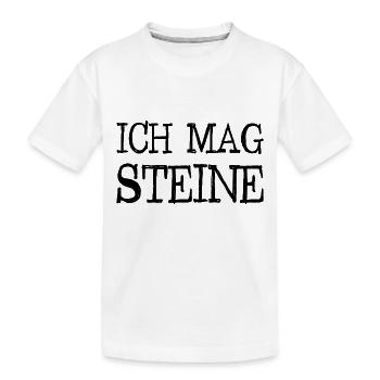 Ich mag Steine - Stein - Geologie - Geologe - Kinder Premium Bio T-Shirt - Weiß - Vorne