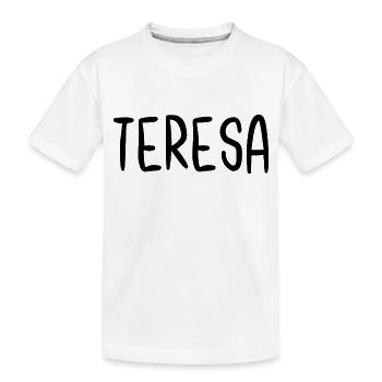 Teresa Custom Name Schriftart Text Geburtstag - Kinder Premium Bio T-Shirt - Weiß - Vorne