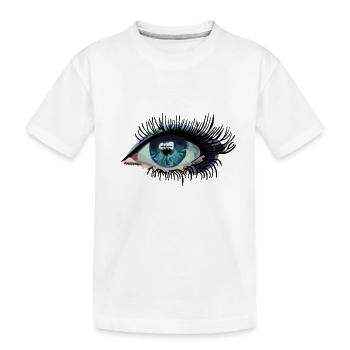 Eye - Kids' Premium Organic T-Shirt - white - Front