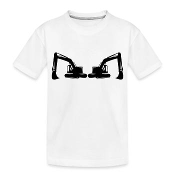 Excavatrice - T-shirt bio Premium Enfant - blanc - Devant