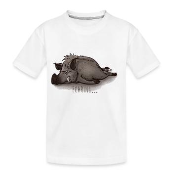 Wildschwein - Kinder Premium Bio T-Shirt - Weiß - Vorne
