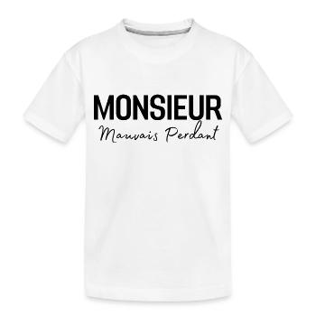 Monsieur mauvais perdant - T-shirt bio Premium Enfant - blanc - Devant