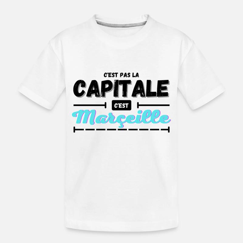 C'est pas la capitale c'est Marseille - T-shirt bio Premium Enfant - blanc