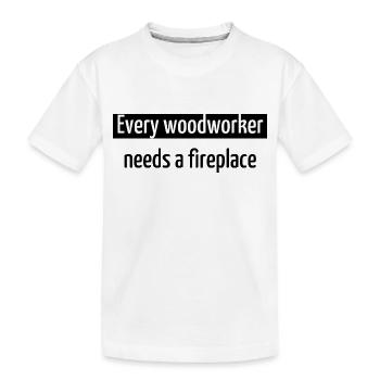 carpenter americas lumberjack carpenter joke wood - Kinder Premium Bio T-Shirt - Weiß - Vorne