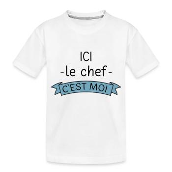 Ici le chef c'est moi - T-shirt bio Premium Enfant - blanc - Devant