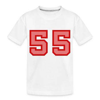 Cool Retro Retrostyle Numéro de maillot numéro de dos - T-shirt bio Premium Enfant - blanc - Devant