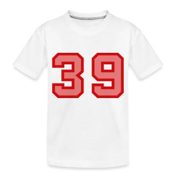 Cool Retro Retrostyle Numéro de maillot numéro de dos - T-shirt bio Premium Enfant - blanc - Devant