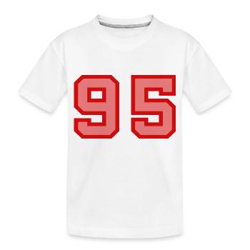 Cool Retro Retrostyle Numéro de maillot numéro de dos - T-shirt bio Premium Enfant - blanc - Devant