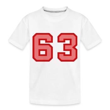 Cool Retro Retrostyle Numéro de maillot numéro de dos - T-shirt bio Premium Enfant - blanc - Devant