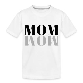 MOM WOW Geschenk Mama - Kinder Premium Bio T-Shirt - Weiß - Vorne