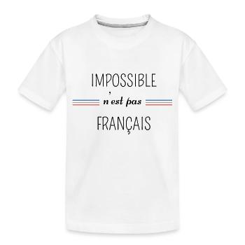 impossible n'est pas Français - T-shirt bio Premium Enfant - blanc - Devant