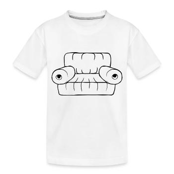 Couch Sofa Living Room Furniture - Kids' Premium Organic T-Shirt - white - Front