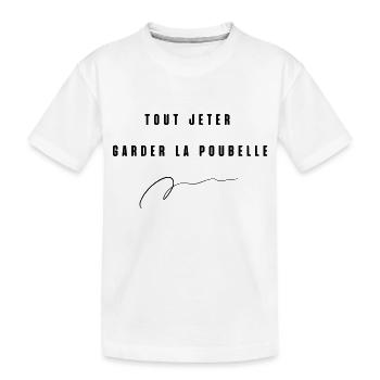 tout jeter garder la poubelle - T-shirt bio Premium Enfant - blanc - Devant