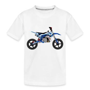 super Moto Bleu Blanc - T-shirt bio Premium Enfant - blanc - Devant
