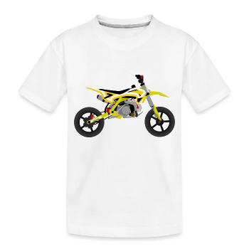 super Moto Jaune Blanc - T-shirt bio Premium Enfant - blanc - Devant