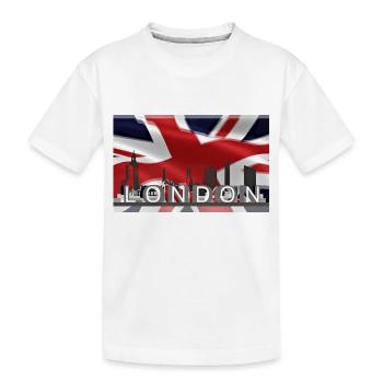 London - Kids' Premium Organic T-Shirt - white - Front
