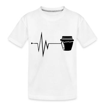 Épicentre de pouls symbole de miel - T-shirt bio Premium Enfant - blanc - Devant