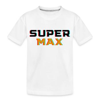 Super Max Fan Shirt - Kinder Premium Bio T-Shirt - Weiß - Vorne