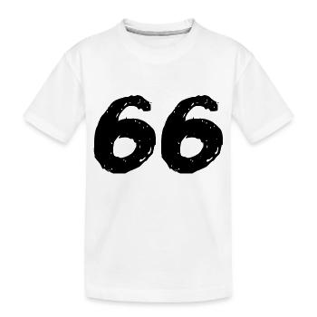 66 Number jersey - Kids' Premium Organic T-Shirt - white - Front
