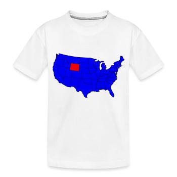 Bundesstaat Wyoming Lage - Kinder Premium Bio T-Shirt - Weiß - Vorne