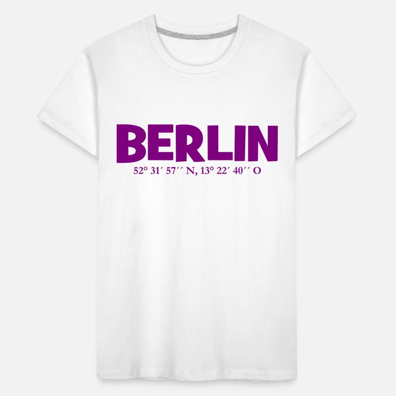 Berlin coordinates - Latitude - Longitude Kids' Premium Organic T-Shirt