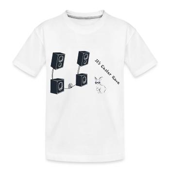 It s Easter Rave - Kinder Premium Bio T-Shirt - Weiß - Vorne