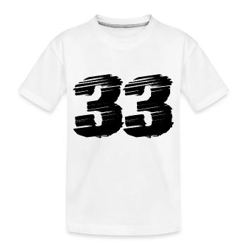 33 Number jersey - Kids' Premium Organic T-Shirt - white - Front