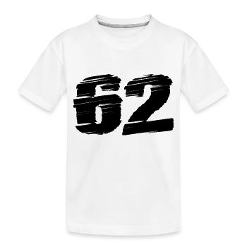 62 Number jersey - Kids' Premium Organic T-Shirt - white - Front