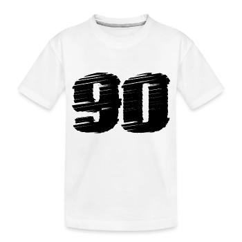 90 Number jersey - Kids' Premium Organic T-Shirt - white - Front