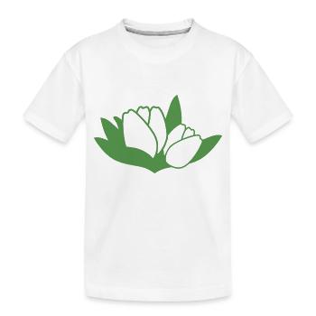 Vert tulipe - T-shirt bio Premium Enfant - blanc - Devant