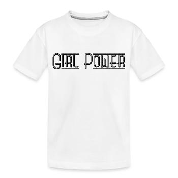 Girl Power - Kids' Premium Organic T-Shirt - white - Front