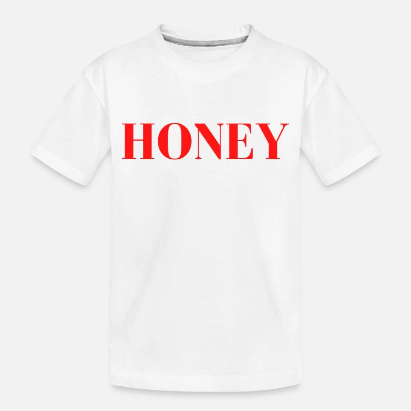 Honey Print - Kinder Premium Bio T-Shirt - Weiß