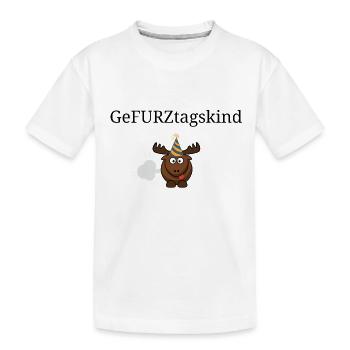 GeFURZtagskind - Kinder Premium Bio T-Shirt - Weiß - Vorne