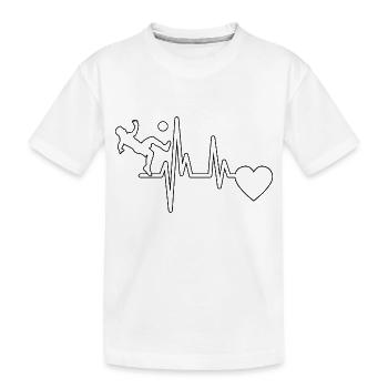 Fußballmannschaft Fußballspieler Fußballdesign - Kinder Premium Bio T-Shirt - Weiß - Vorne