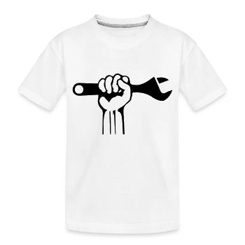 Hand Tool - Kids' Premium Organic T-Shirt - white - Front
