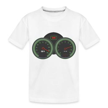 compteur de vitesse de moto - T-shirt bio Premium Enfant - blanc - Devant