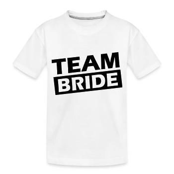 Devis de mariage de l’équipe de la mariée - T-shirt bio Premium Enfant - blanc - Devant