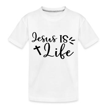 Jésus est la vie - T-shirt bio Premium Enfant - blanc - Devant