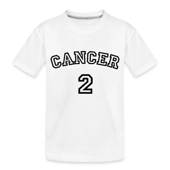 Zodiac Line “Trikot-Style“ - Cancer - Kinder Premium Bio T-Shirt - Weiß - Vorne