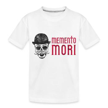 Memento mori / lateinisches Zitat - Kinder Premium Bio T-Shirt - Weiß - Vorne