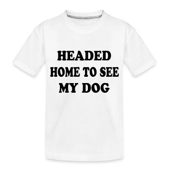 Hund Dog - Kinder Premium Bio T-Shirt - Weiß - Vorne