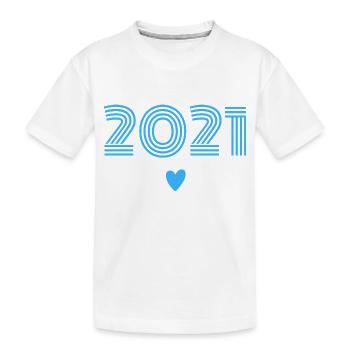 Né en 2021 garçon - T-shirt bio Premium Enfant - blanc - Devant